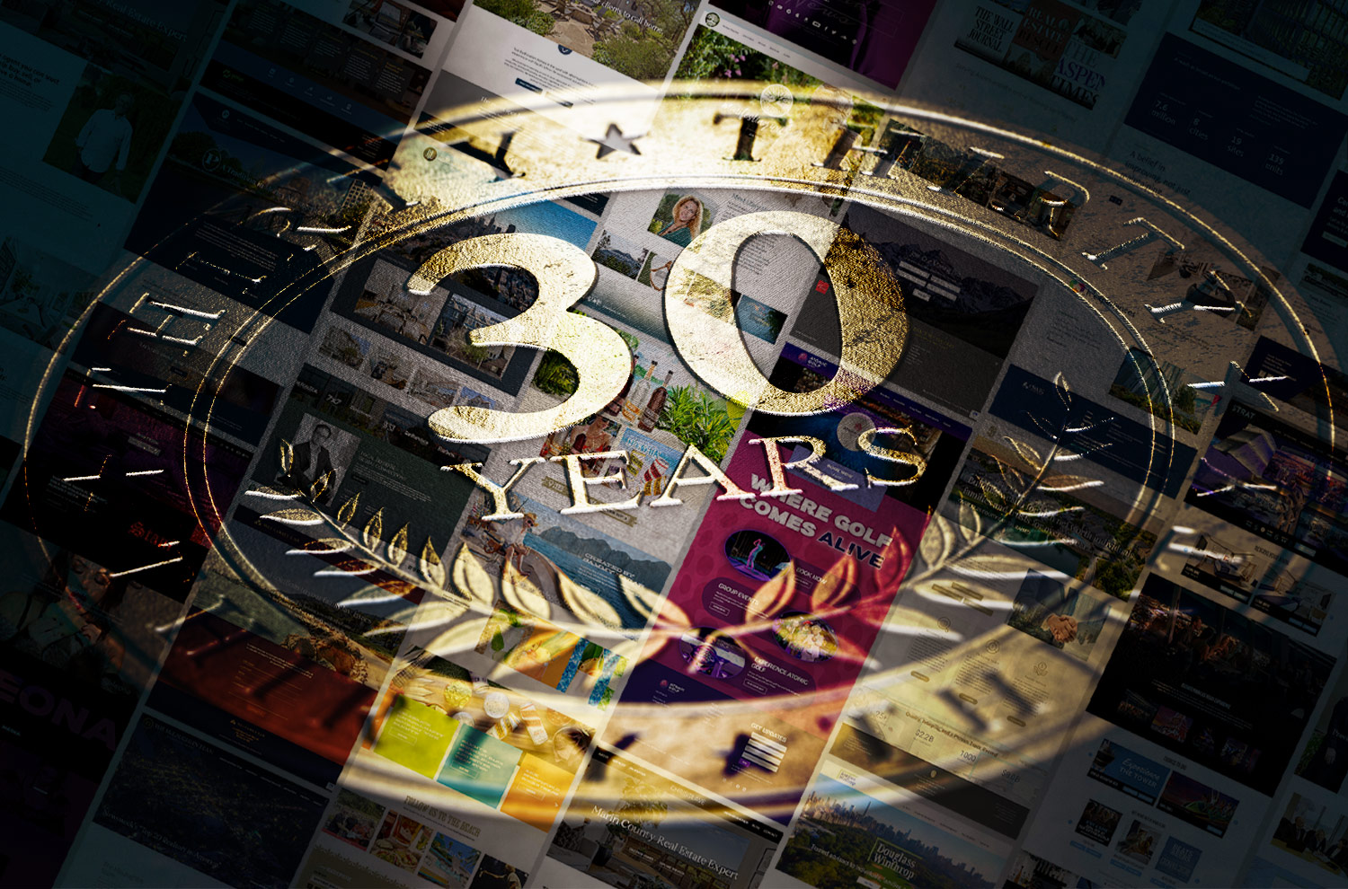 Why Experience Matters 30 years seal over website layouts